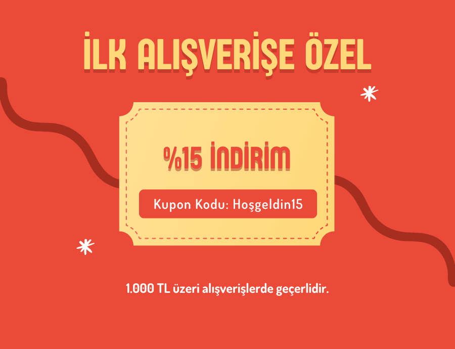İlk Alışverişe Özel %15 İndirim