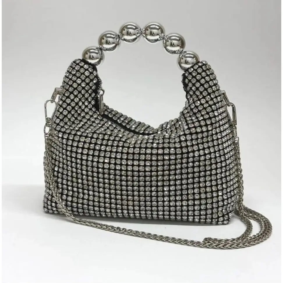 Kadın Mini Boy Diamond Abiye Clutch El ve Omuz Çantası