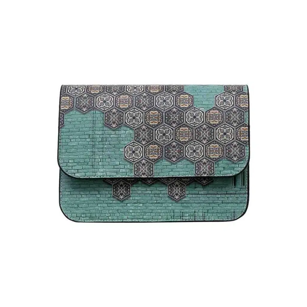 Kadın Vegan Mavi El Çantası - Ethic Faience Tasarım