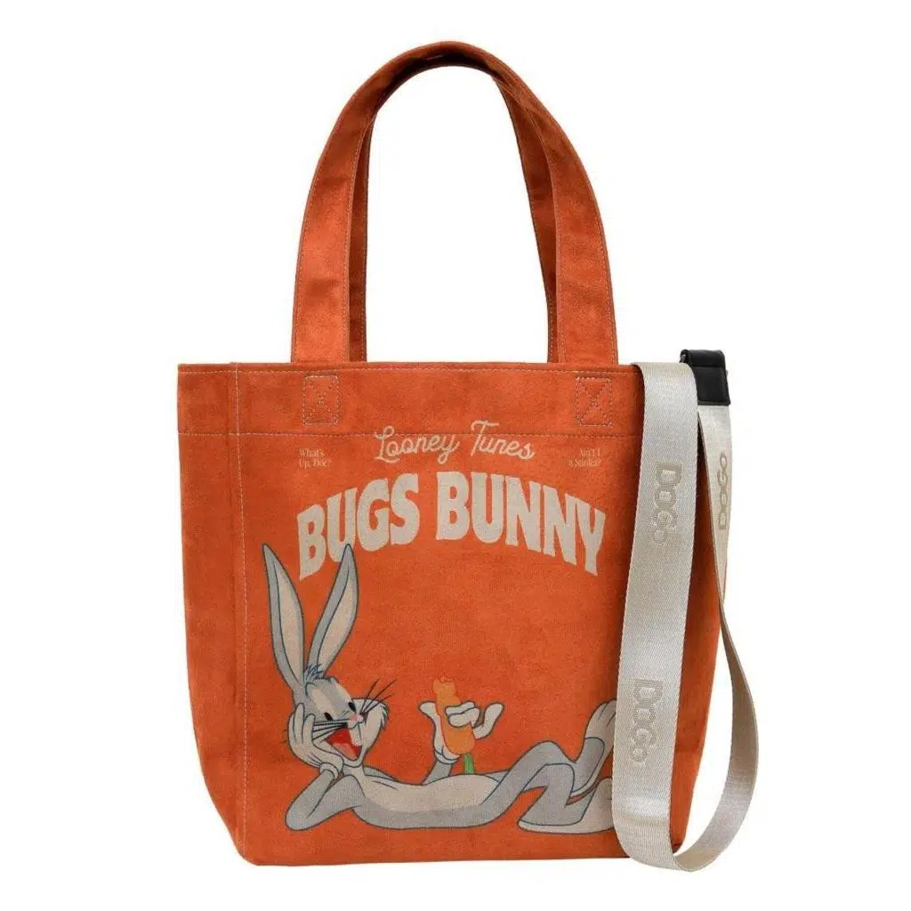 Kadın Vegan Turuncu Large Tote Bag - Warner Bros Red Hot Bunny Tasarım