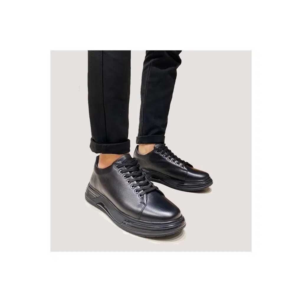 Marcomen 20032 Erkek Hakiki Deri Casual Ayakkabı - Siyah - 40
