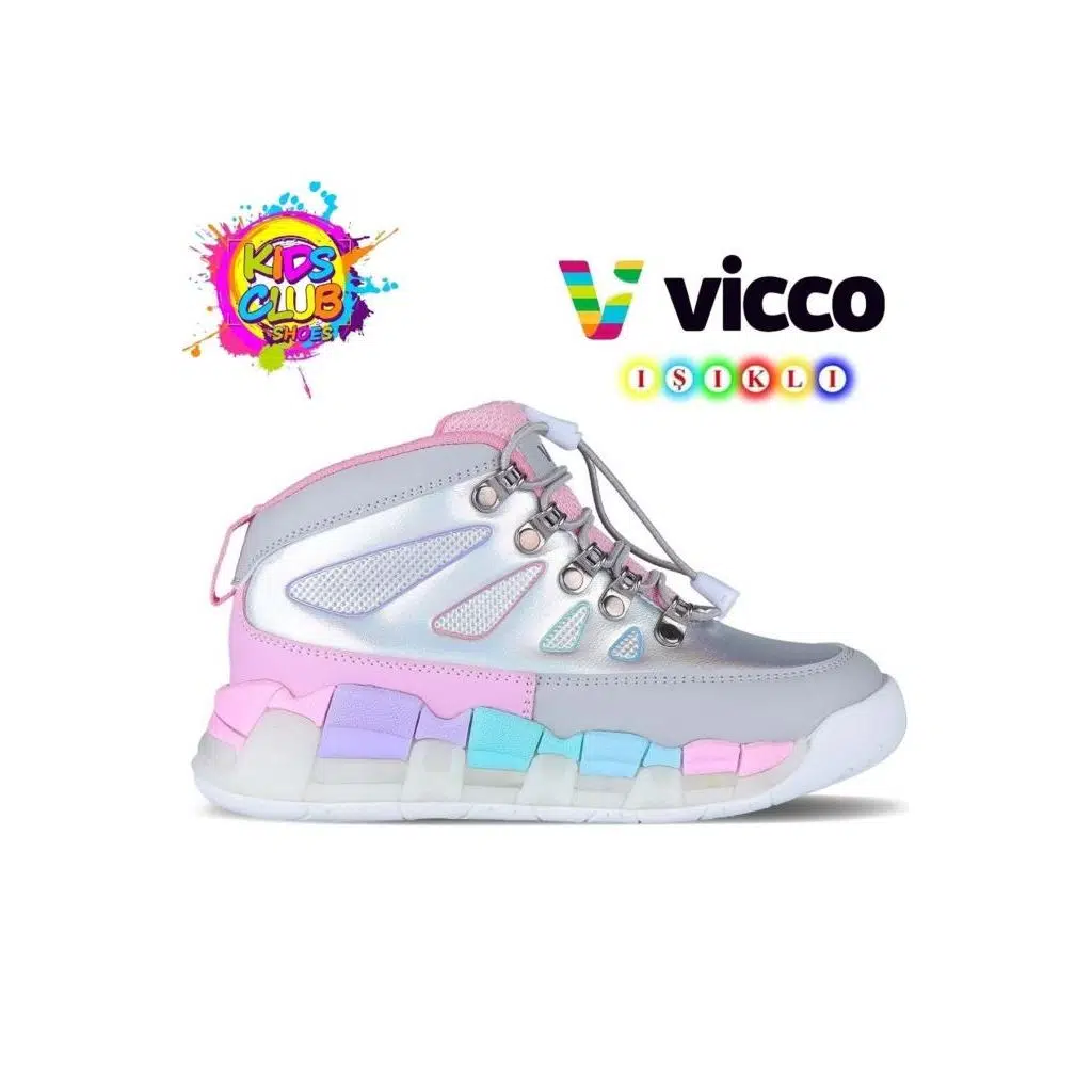 Vicco Unisex Ellen Patik Işıklı Phylon Bot - Gri