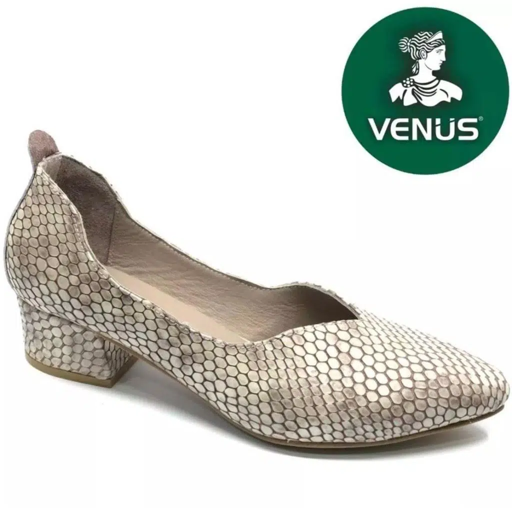 Venüs Pabril 25461068 Kadın Günlük Ayakkabı Siyah Bej Rugan Kadın Sitiletto - Bej